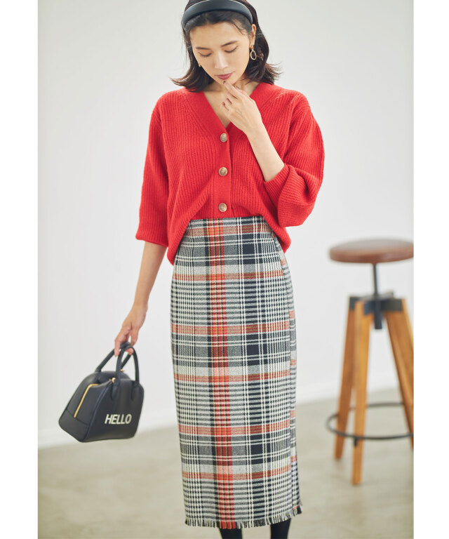 モヘアライクオーバーサイズカラーカーディガン