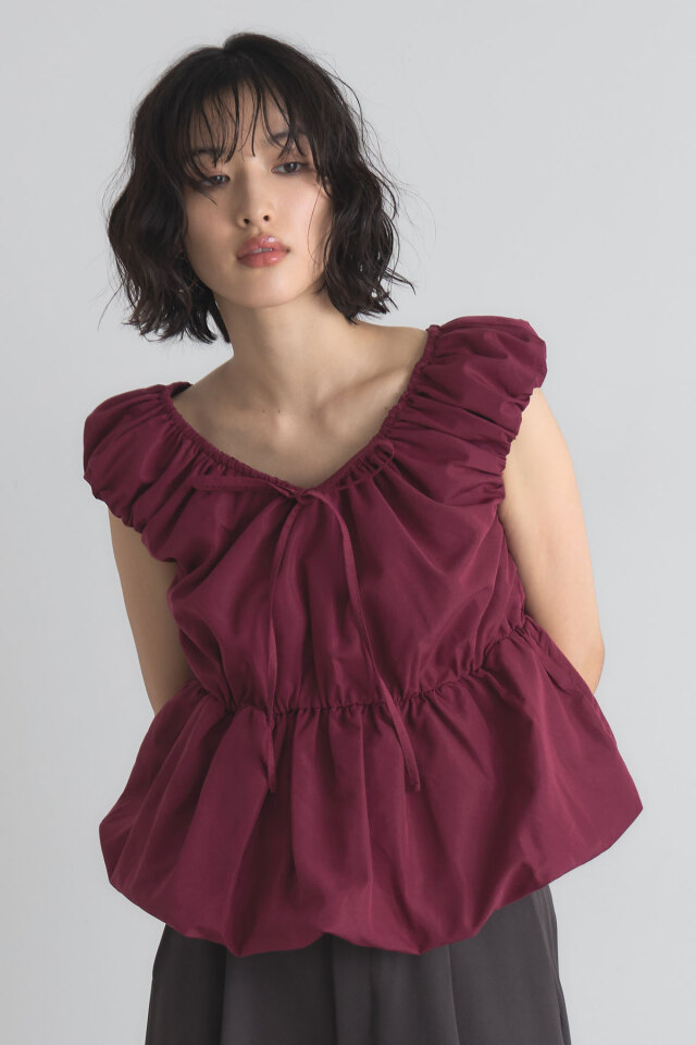 リボンバルーンブラウス