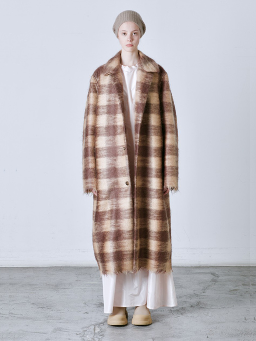 SOFIE D'HOORE CAY レディース モヘアタータンチェックウールコート