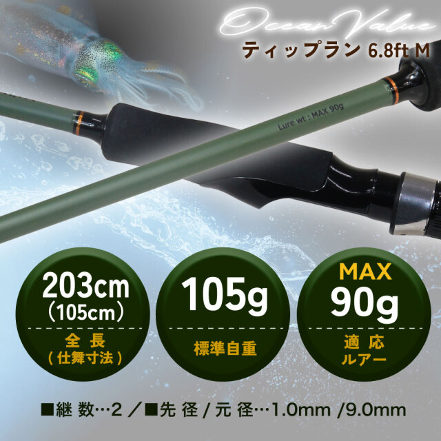 おり釣具オリジナル ティップランエギングセット (fridayset60)｜船