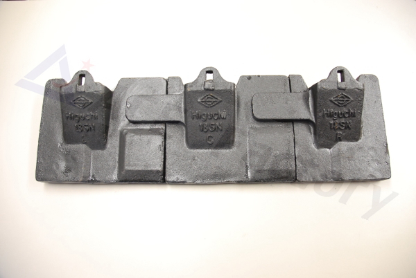 縦ピン】 18S ツース盤（平爪） 3枚セット バケット幅 【強化版】 ＊越後製