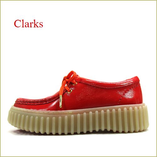 Clarks クラークス Torhill Bee cl899re レッドエナメル 【人気の厚底