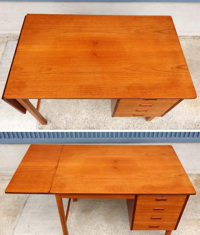 北欧ヴィンテージ片袖デスク｜アンバーデザイン