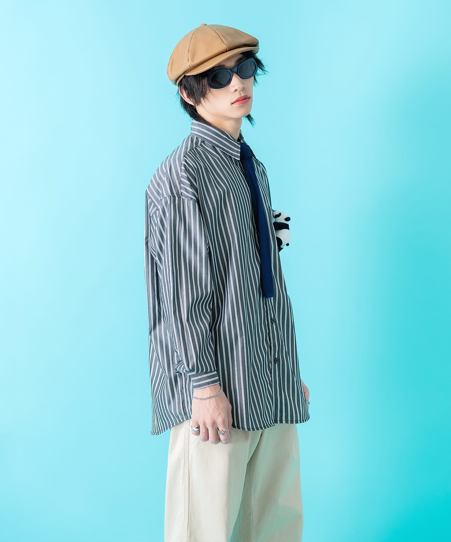 TEDDY ankoROCK ストライプシャツ / メンズ レディース ユニセックス