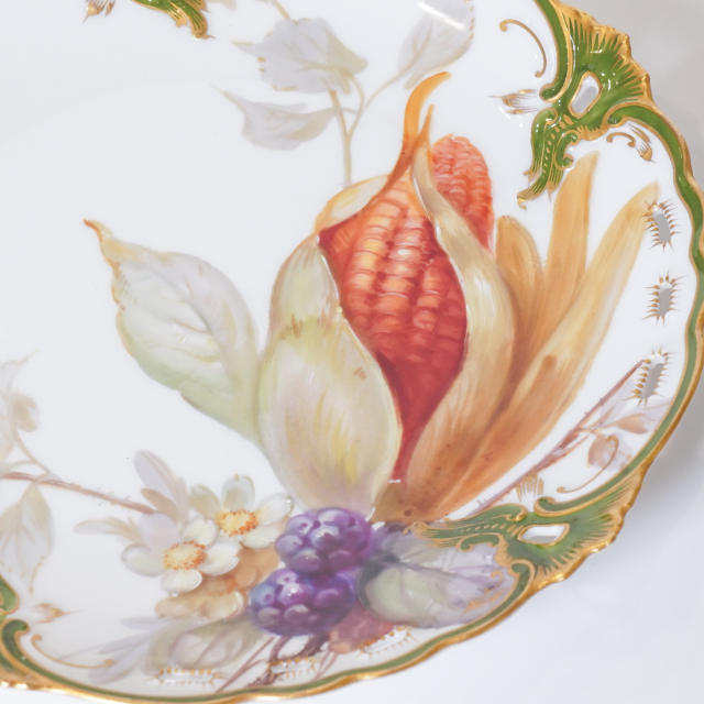 ドイツ 1890年代 磁器 NYMPHENBURG ニンフェンブルク 果実紋プレート