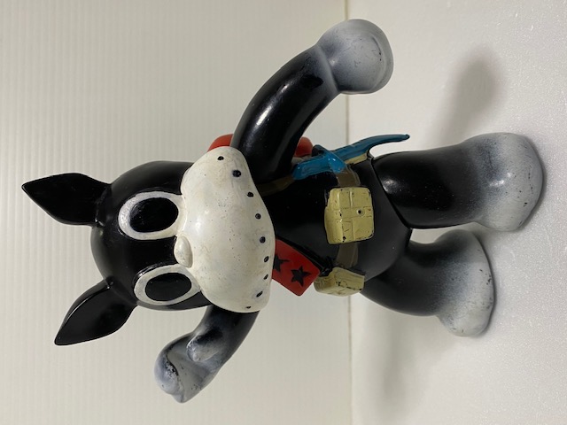 珍品】当時物マルザンのらくろモール中隊長ソフビ1969年田川水泡