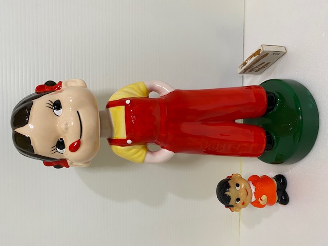 大きい☆不二家☆ペコちゃん☆陶器製☆首ふり☆人形 高さ