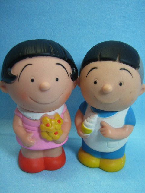 アニメ サザエさん タカラ タラちゃんとワカメちゃん ソフビ人形 貯金