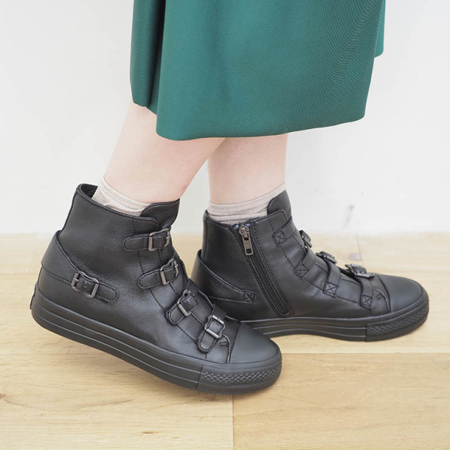 ASH アッシュ VIRGINE 132212 ハイカットジップアップレザースニーカー