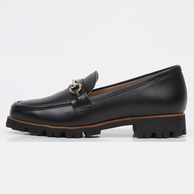 BARCLAY（バークレー）ビット厚底ローファー ブラック｜BARCLAY