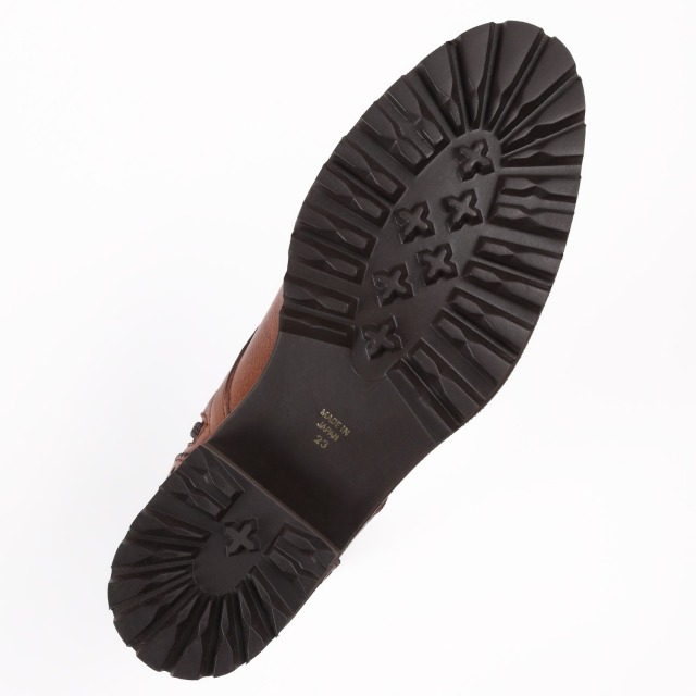 BARCLAY ファスナー付レースアップブーツ キャメル｜BARCLAY