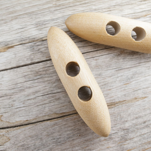 トグル（木）ボタン 70mm《ボタン専門店タカシマ》 貝ボタンメーカー