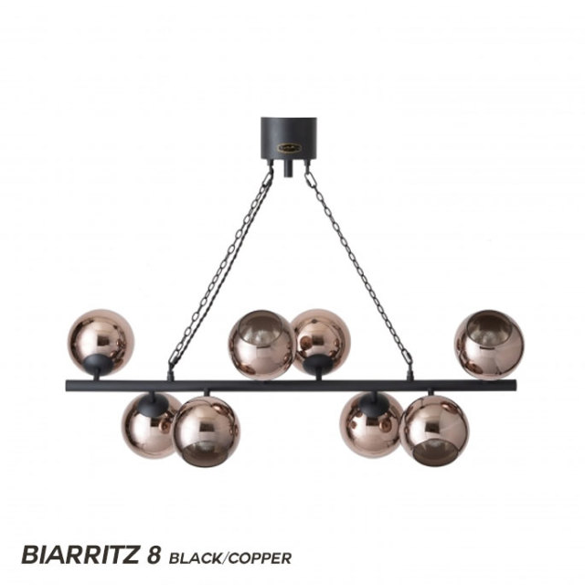 HERMOSA BIARRITZ 8 ビアリッツ Black/Copper GS-018 照明
