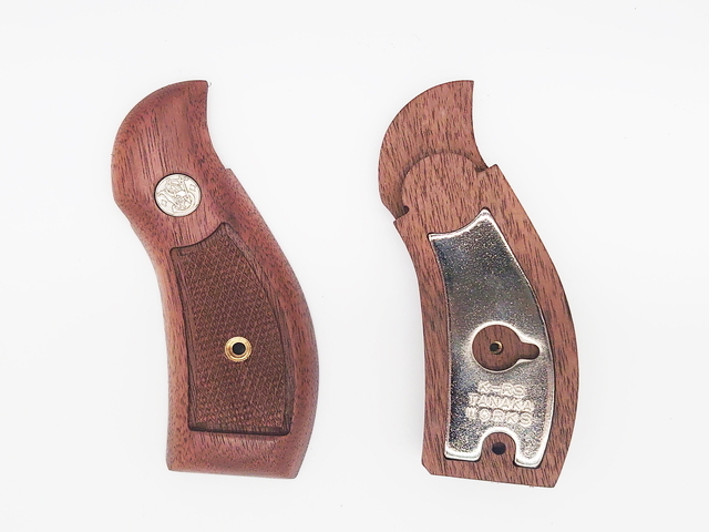 タナカ】 Kフレーム ラウンドタイプ ウォールナットチェッカーグリップ