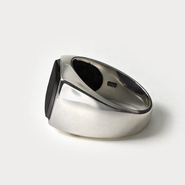 ナチュラル ストーン スクエア リング ライズストーン [Binich限定