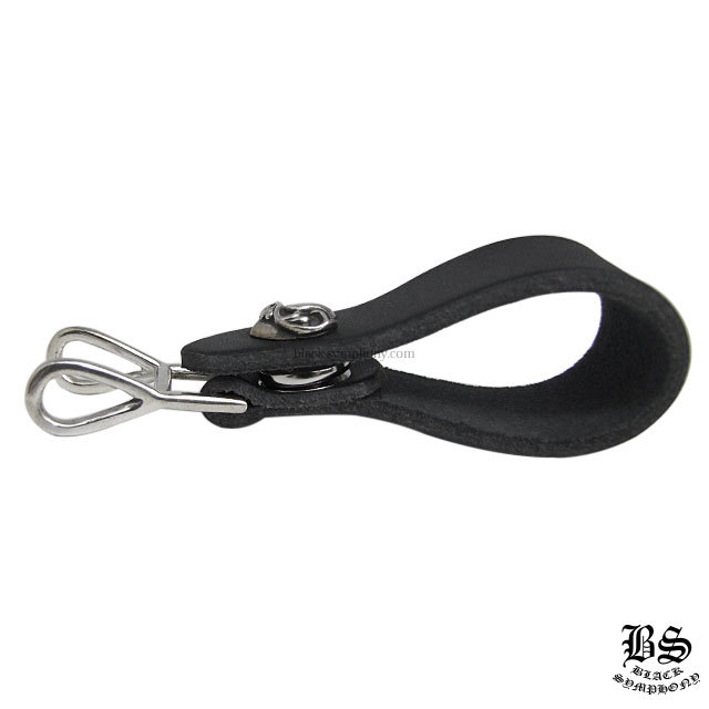 クロムハーツWベルトループハートボタンブラックレザー|クロムハーツ