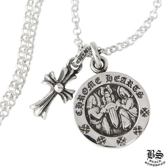 クロムハーツCHクロスベビーファットチャーム＆ロールチェーン18インチ