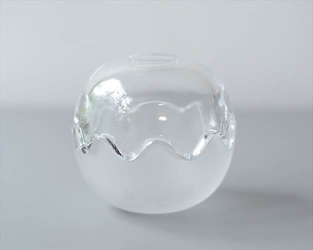 デンマーク製 Holmegaard 卵型 ガラスの容器 8.5径 ホルムガード 小物