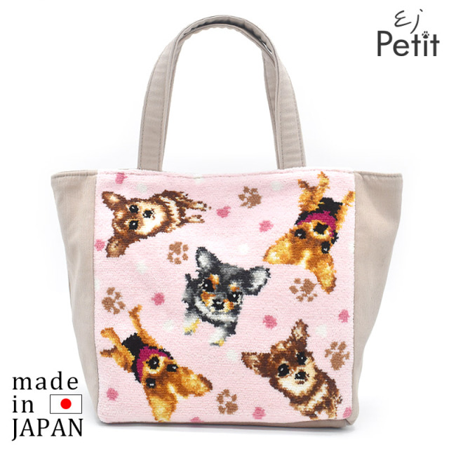 チワワ 総柄 トートバッグ