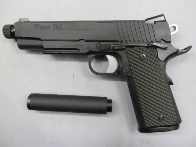 ウエスタンアームズ】SIG 1911 ブラックウォーター（サイレンサー）
