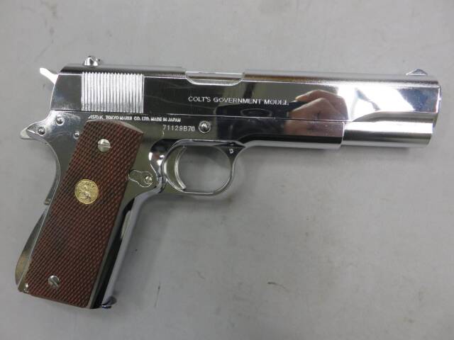 東京マルイ】コルトガバメントMK4シリーズ70 ニッケルフィニッシュ