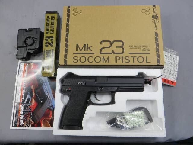 KSC】MK23 SOCOMピストル CO2・東京マルイ ライトモジュール・サイレンサー