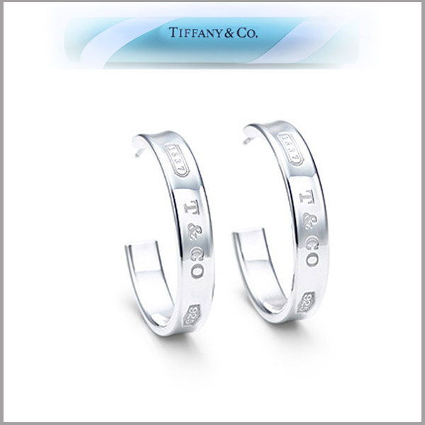 送料無料】ティファニー TIFFANY & Co. 1837フープ ピアス（ナロー