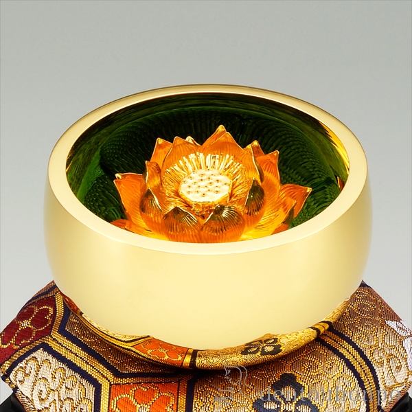 送料無料】 純金 蓮飾り 2.5寸・80g / 光則（金工芸） お寺 仏壇