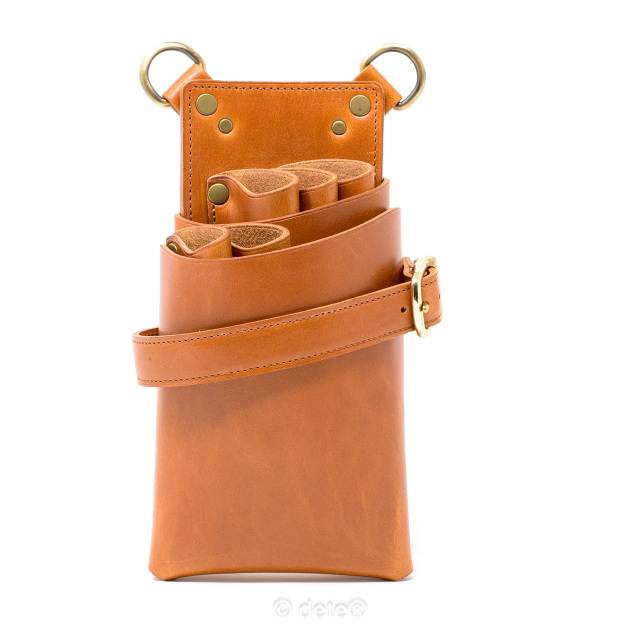 シザーケース4丁用 イタリアンレザー/栃木レザー/ブライドルレザー