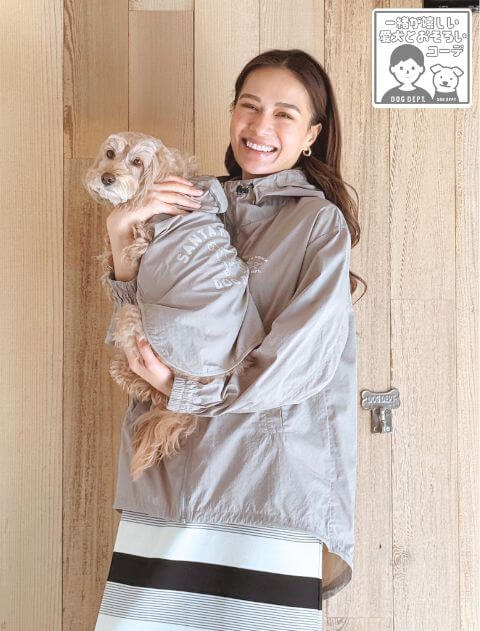 犬服 / ドッグウェア】UVプリントロゴレインコート / DOG DEPT