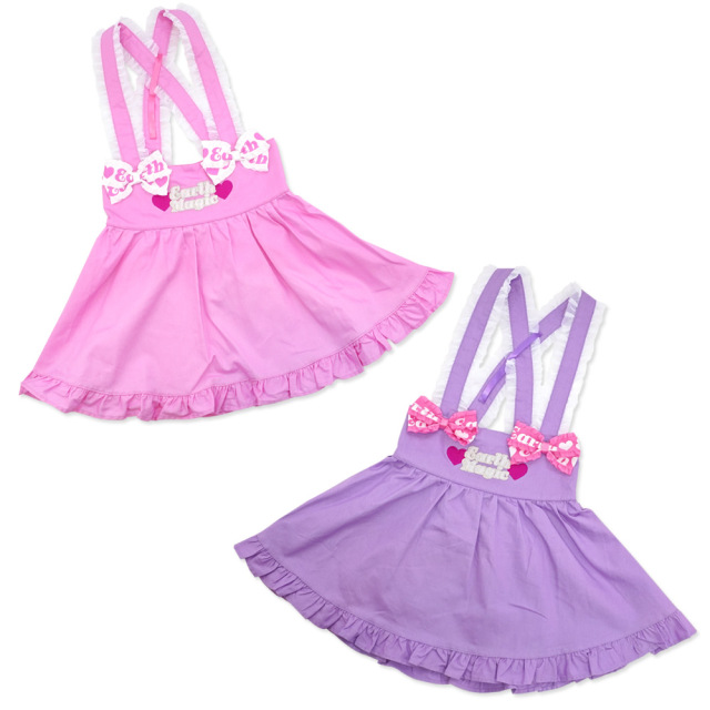 アースマジック EARTHMAGIC ジャンスカ 肩紐フリル ジャンパースカート