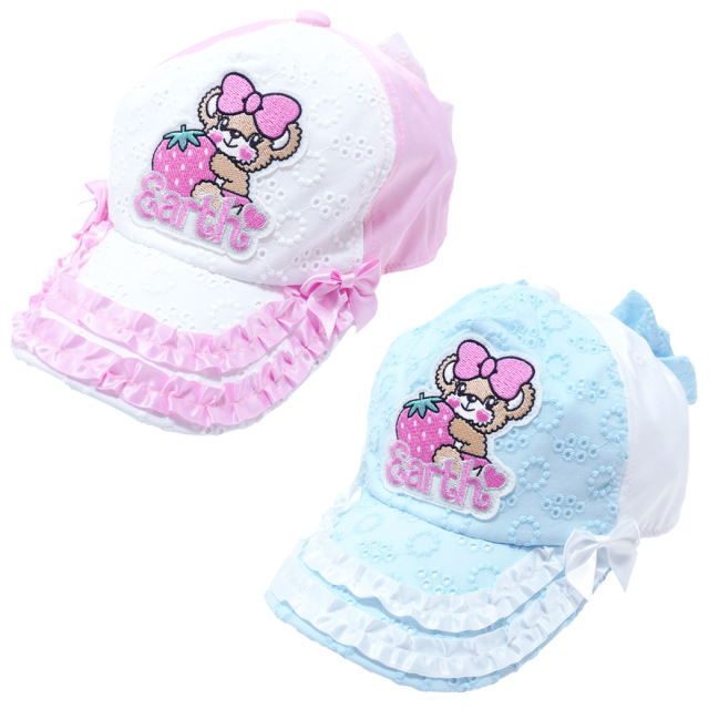 コットンレースリボンキャップ