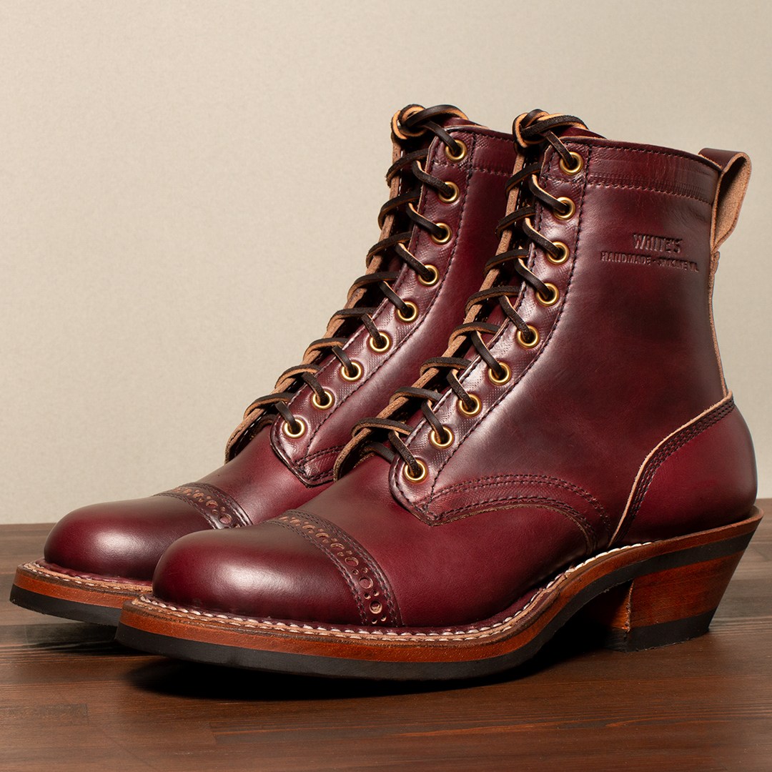 ホワイツ] WHITE'S BOOTS 690-C Packer Burgundy Chromexcel トウキャップ