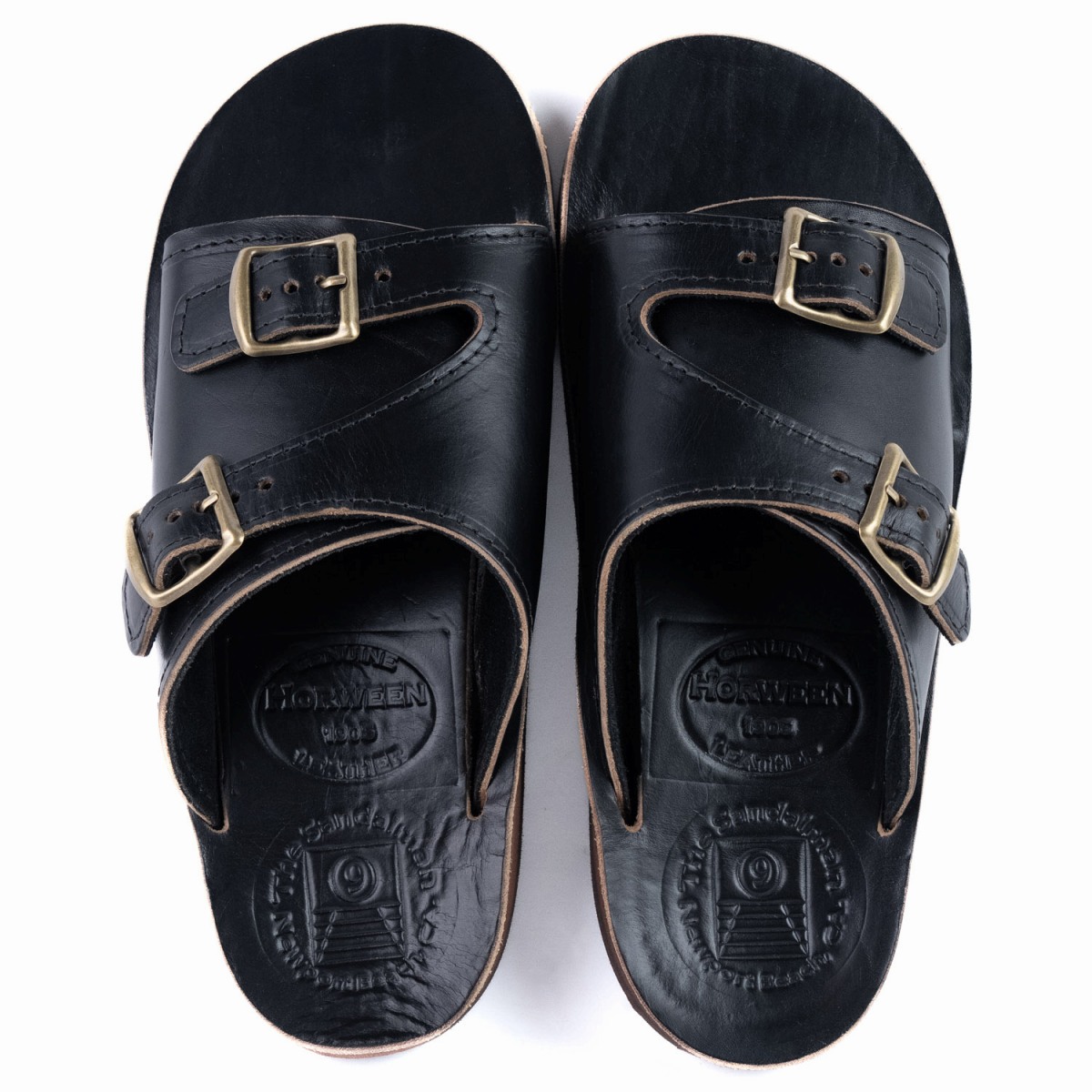 The Sandalman Double Straps Black Chromexcel サンダルマン ダブル