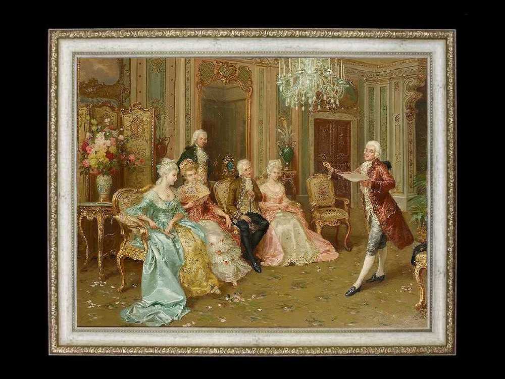 fu-collection】 ヨーロッパ名画 貴族・貴婦人 0393L 98×78 大型額絵