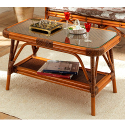 ラタン “ラパルフェ センターテーブル0474” 匠の技が美しいカザマ製