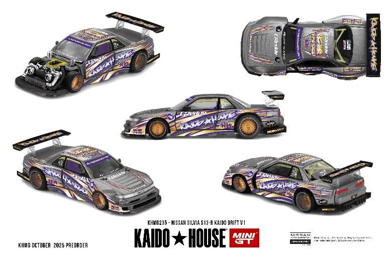 MINI GT 1/64 (ダイキャスト製) Nissan シルビア S13-R KAIDO DRIFT V1