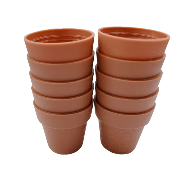 1寸鉢 茶色 10個セット 3.8cm（内径3.5cm） プラ鉢 ミニ鉢 多肉 苗