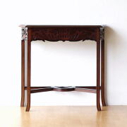 コンソールテーブル マホガニー 無垢材 アンティーク調 クラシック