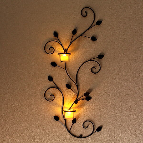 壁飾り アイアン ガラス キャンドルホルダー 壁掛け 花瓶 インテリア