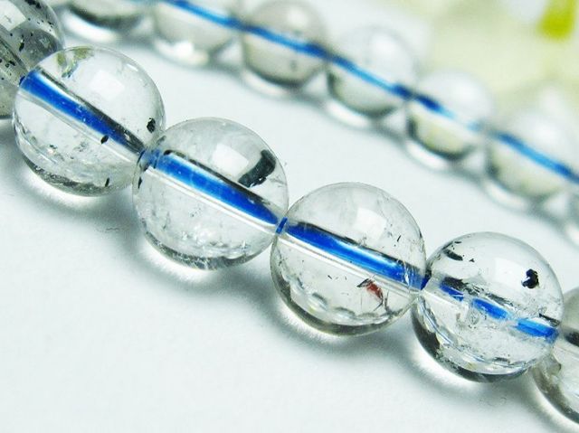 パワーストーン 天然石 ブルーストロベリークォーツ水晶ブレスレット