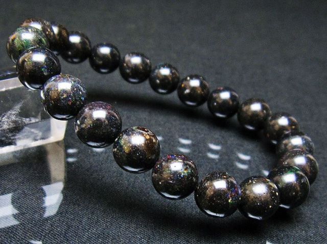 ブラックオパールブレスレット 9mm [T249-4228]