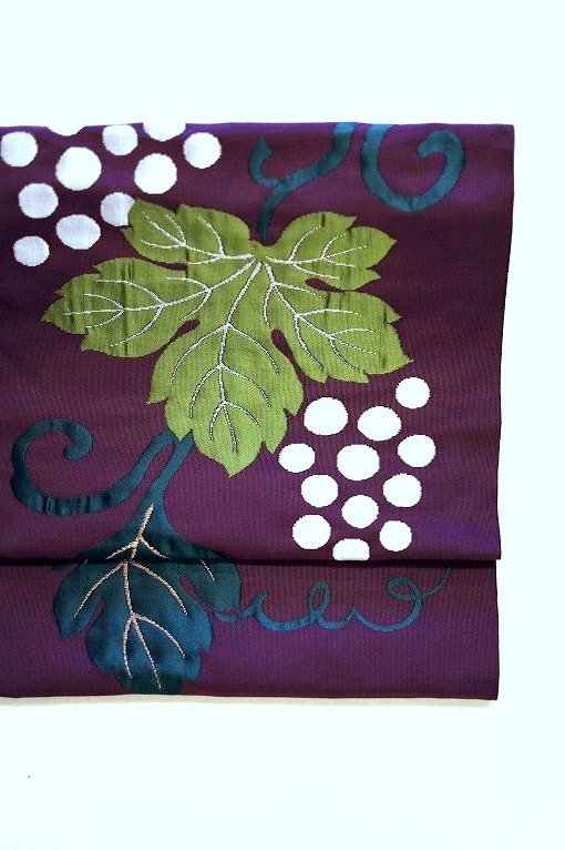 西陣織九寸名古屋帯/葡萄唐草 洛風林