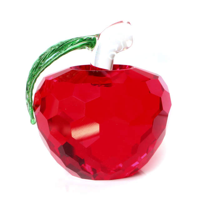 りんご ガラス 置き物 オブジェ リンゴ 林檎 クリスタル 風水