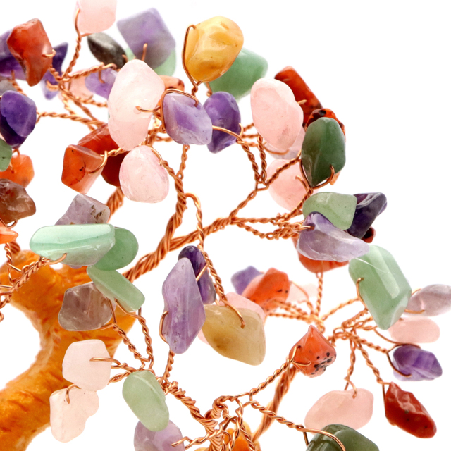 招財樹 壺型 MIX マルチカラー 龍 風水置物 インテリア 金運祈願 開運