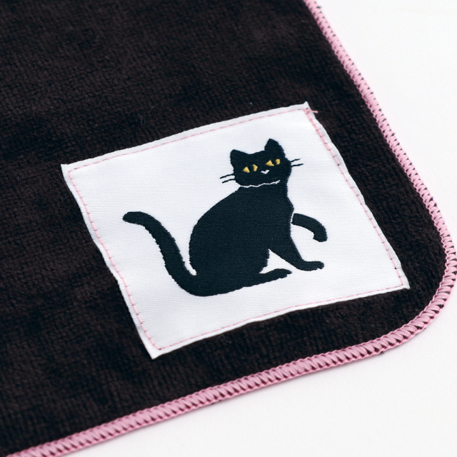 BLACK WHITE タオルハンカチ＜クロネコ＞ MZ-102 | デザイン
