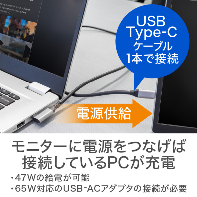 モバイルディスプレイ 15.6型FullHD ソフトケース付き 薄型 軽量 高