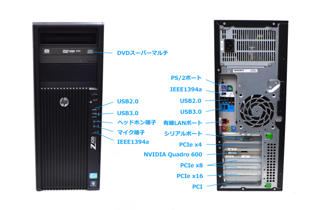 中古ワークステーション HP Z420 WorkStation Xeon E5-1603 Quadro600