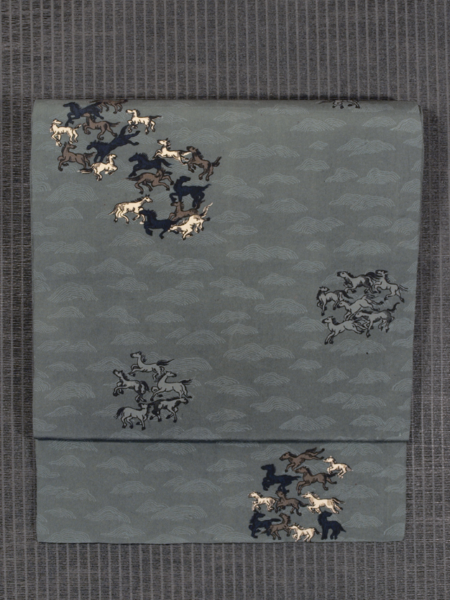 帯のアトリエ花邑 hanamura 銀座 「馬丸文様 型染め 名古屋帯」