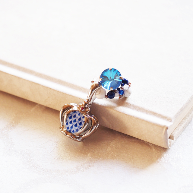 ヘレンド×Korino.I] ピンブローチ ティーポット 西安の黒